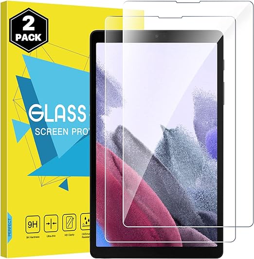 MoKo Screen Protector Compatible with Samsung Galaxy Tab A7 Lite 8.7-Inch 2021 (SM-T225/T220/T227), [2-Pack] [Anti-Scratch] Round Edge 9H Hardness Ultra Clear Tempered Glass Film, Clear