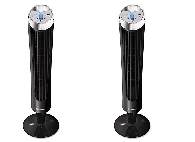 Honeywell HY-280 QuietSet Whole Room Tower Fan Black 2-Pack