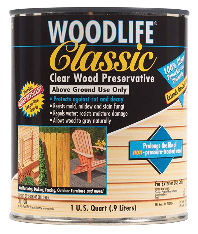 Rust-Oleum 902 Wolman Classic Clear Wood Preservative-Above Ground, Quart, Clear