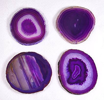 Purple Agate Coasters (Set of 4)