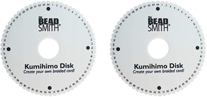 You get Two (2) 64 Slot Kumihimo Disks for Using up to 40 Strings! Extra Thick Foam for fine Threads, Wire & Beaded Kumihimo