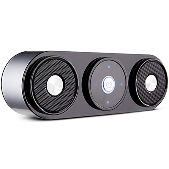 Bluetooth Speakers, ZENBRE Z3 10W Portable Speakers with 20h Playtime,Computer Speaker with Dual-Driver Enhanced Bass Resonator (Silver)