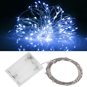 Alkbo Battery String Lights,Fairy Lights for Bedroom Wedding Party Christmas Halloween,10Ft 30LEDs (White)