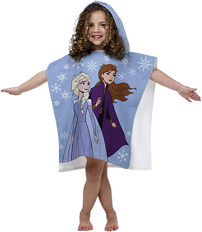 Jay Franco Frozen 2 Live Your Truth Kids Bath/Pool/Beach Hooded Poncho Towel