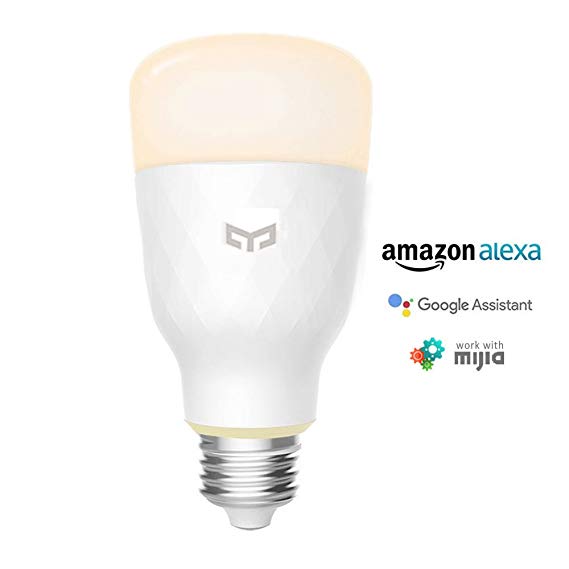 YEELIGHT Smart LED WiFi Light Bulb 10W E26 110V 800lm No Hub Lighting Bulbs Work with Alexa, Google Assistant (TUNABLE White)