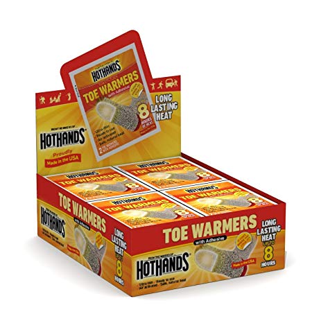 HotHands Adhesive Toe Warmer, 40 Pair Value Pack with Free Carrying Pouch