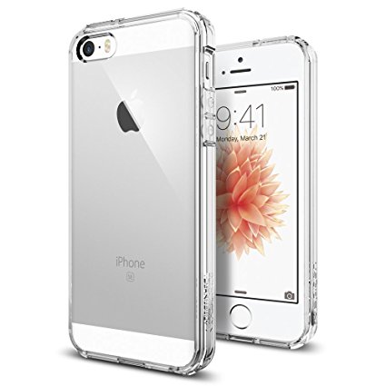 Spigen Ultra Hybrid iPhone 5S / 5 Case with Air Cushion Technology and Hybrid Drop Protection for iPhone 5S / iPhone 5 - Crystal Clear