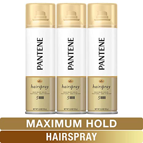 Pantene, Hairspray, Maximum Hold, Pro-V Level 5, Texture and Finish, 11 fl oz, Triple Pack