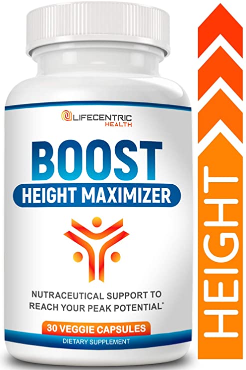 Boost: Height Increase Pills | Grow Taller & Achieve Your Peak Height | Natural Non-GMO Growth Pills for Strong & Healthy Bone Growth | Powerful Pure Growth Factor Plus Fast Relief from Growing Pains