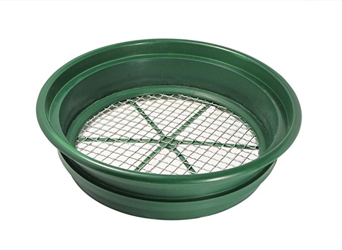 SE GP2-12 Patented Stackable 13-1/4" Sifting Pan, Mesh Size 1/2"