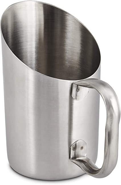 Harmony Stainless Steel Food Scoop, 3.5" L X 2.5" W X 4.5" H, 1 Cup, Small