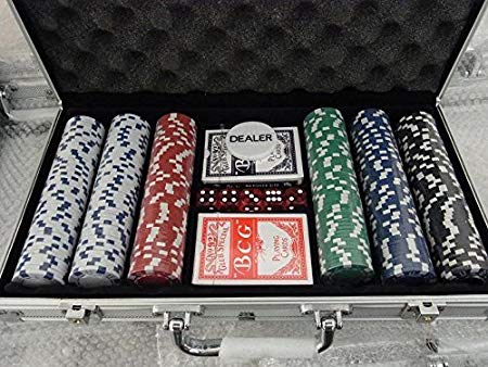 300 Pcs Poker Chip Set Casino size   Aluminium Case