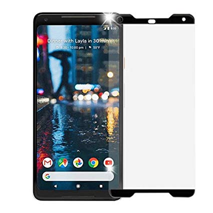Google Pixel 2 XL Screen Protector, Mybat Clear Tempered Glass LCD Screen Protector Shield Guard Film for Google Pixel 2 XL, Black