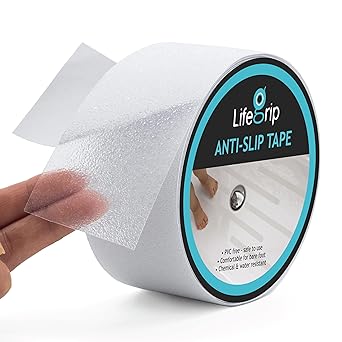 LifeGrip Anti Slip Transparent Anti Slip Tape, 2 inch by 38 feet, Non-Slip Traction Grip Tape to Tubs, Boats, Stairs, Clear, Soft, Comfortable for Bare feet (2" X 38')