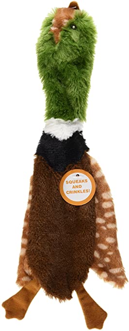 SPOT Skinneeez Crinklers | Stuffless Dog Toys with Squeaker For Small Dogs | Crinkle Toy For Small Puppies | 14" | Bird Asst Design | By Ethical Pet (Assorted colors)