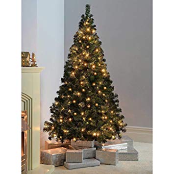 Deluxe Premium 6FT / 180CM Christmas Tree 1000 Tips 300 Warm White LED Lights Pre-Lift Led Lights Artificial Xmas Trees Green Traditional - Pine Tree