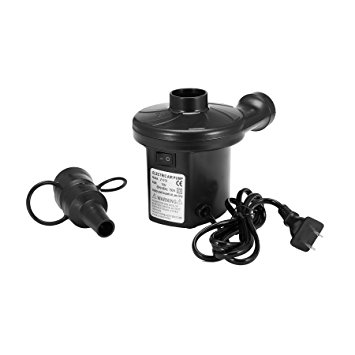 CO-Z Premium Electrical Air Pump for Inflatables Deflate Air Mattress Pump Air Boat 3 Nozzles