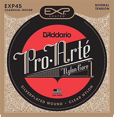 D'Addario EXP45 Coated Classical Guitar Strings, Normal Tension