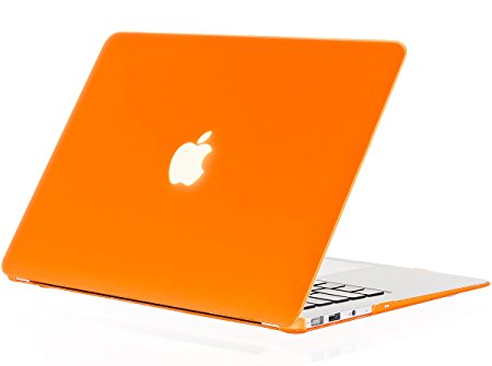 Kuzy - AIR 13-inch ORANGE Rubberized Hard Case for MacBook Air 13.3" (A1466 & A1369) (NEWEST VERSION) Shell Cover - Orange