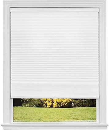 Artisan Select No Tools Custom Cordless Cellular Blackout Shades, Cloud White, 63 7/8 in x 72 in