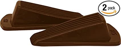 Shepherd Hardware 8933E 8933 Heavy Duty Rubber, Brown, 2 Pack Door Wedge, 2-Pack