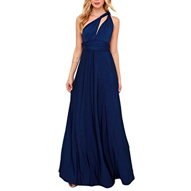 JET-BOND Infinity Night Dress Multi-Way Wrap Camisoles Halter Maxi Floor Long Dress High Elasticity FS41