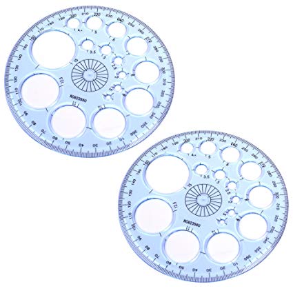 COSMOS Pack of 2 360 Degree Protractor and Circle Maker