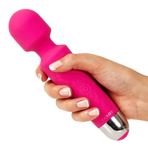 Alessandro Yarosi Cordless Waterproof Therapeutic Wand Massager | 8 Powerful Speeds & 20 Pulsating Patterns | For Muscle Aches & Sports Recovery | Rechargeable | Wireless & Travel Friendly - Pink