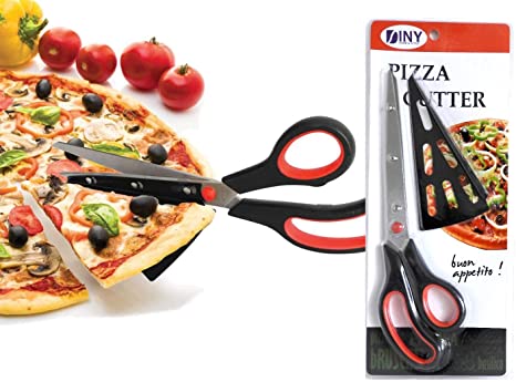 Pizza Scissors 11 Inch Stainless Steel Just Slide the Spatula Tip Under the Pie and Cut Away by Home & Style Products