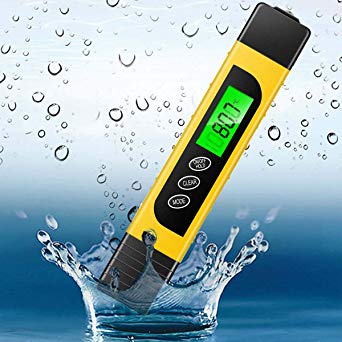 Digital Pool Water Test Kit, Professional 3 in 1 Temperature EC & TDS Meter for Drinking Water Hardness Testing, Aquarium Hydroponics Swimming Pools Tester, Accurate and Reliable, Measure 0-9999 ppm