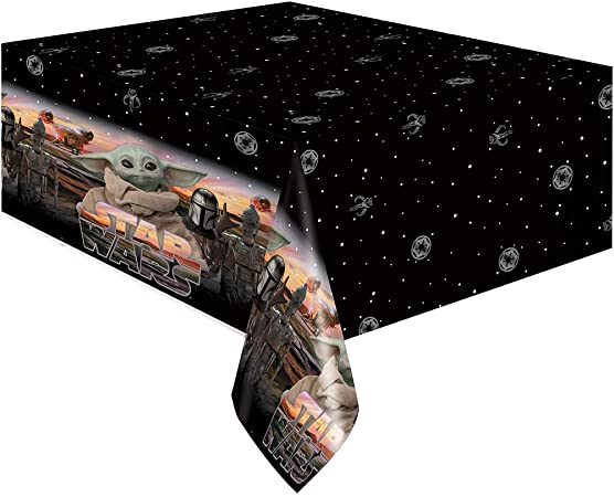 Unique Industries The Mandalorian The Child Baby Yoda Plastic Tablecloth, 84" x 54" (PY163342)