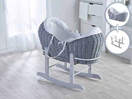 Grey Noah Pod with White Waffle Dressing & Deluxe Grey Rocking Stand