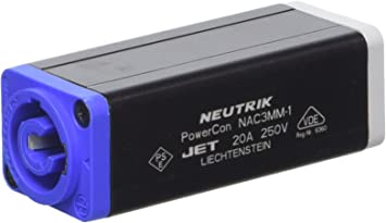 Neutrik powerCON NAC3MM-1 NAC3MPA-1 to NAC3MPB-1 AC Power Coupler 20A