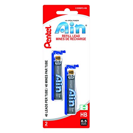 Pentel Ain Hi-Polymer Refill Lead 0.5mm 80 Refills