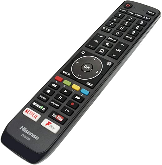 Hisense EN3G39 Genuine Remote Control for 2018 2019 Smart LED TVs