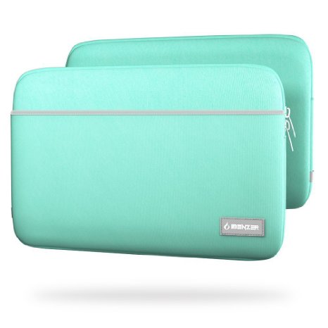 iBenzer-Premium Neoprene Protective Laptop Sleeve Bag Cover Case with Accessory Pocket For 13-inch laptops-Macbook Pro 13''/Macbook Air 13''/Macbook Pro Retina Display 13'' (Turquoise) US-BG0113TBL