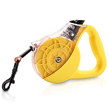 WEILIGU Retractable Dog Leash，Reflective Safety and Strong Anti-Fracture 6.5ft TPU Scratch Resistant Plastic Wrapped Braided Rope，One-Handed Brake, Pause, Lock