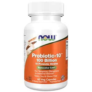 Now Supplements, Probiotic-10™ 100 Billion with 10 Probiotic Strains, 60 Veg Capsules