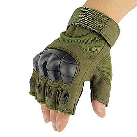 1 Pair Sports Gloves, ADiPROD Hard knuckle Half Finger/Fingerless Shooting Army Police Airsoft Gear