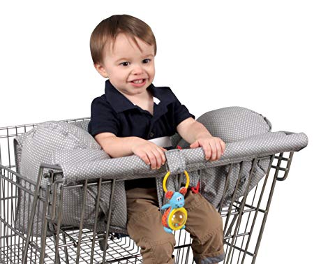 Leachco Prop 'R Shopper Shopping Cart Cover, Gray Pin Dot