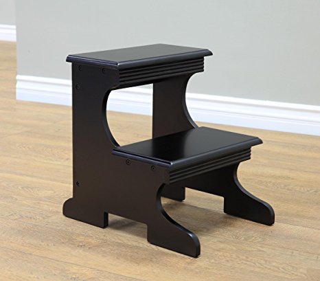 Frenchi Home Furnishing Step Stool, Black Finish