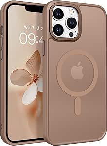 BENTOBEN for iPhone 13 Pro Max Phone Case,iPhone 13 Pro Max Magnetic Case [Compatible with MagSafe] Translucent Matte Shockproof Women Men Girl Protective Case Cover for iPhone 13 Pro Max 6.7",Brown