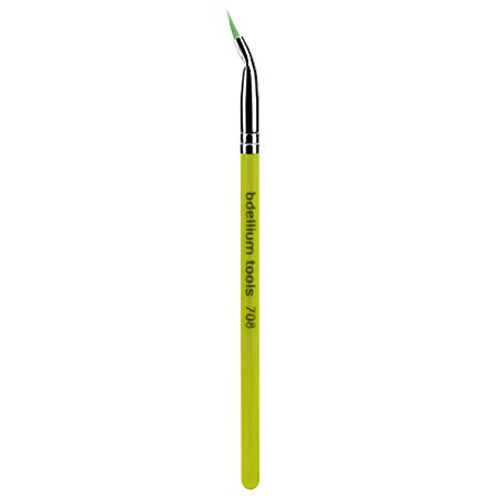 Bdellium Tools Professional Eco-Friendly Makeup Brush Green Bambu Series with Vegan Synthetic Bristles - Bent Eyeliner 708