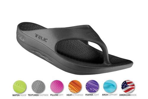 Telic Unisex VOTED BEST COMFORT SHOE Arch Support Recovery Flipflop Sandal  BONUS Pumice Stone $45 Value