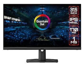 MSI MAG 321QR QD 31.5 Inch WQHD (2560 x 1440px) IPS 170Hz 1ms AMD Nvidia G-Sync, Anti Flicker, HDR400, Console Mode, KVM, Quantum Dot Gaming™ Monitor