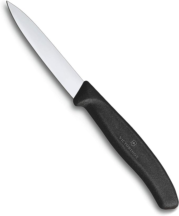 Victorinox VIC-6.7603 Swiss Classic Paring 3¼" Straight Spear Point Blade 5/8" Width at Handle Black