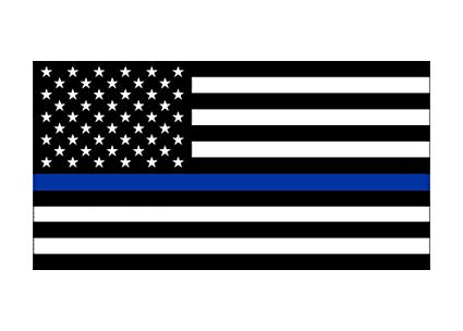Thin Blue Line Blue Lives Matter Flag Sticker Vinyl Decal for Car Truck Window Bumper Sticker Support of Police and Law Enforcement Officers (3x5)