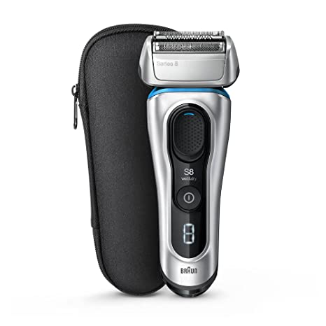 Braun 8 Series 8330S Wet & Dry, Rechargeable, Cordless Shaver/Shaver with Beard Density Readout