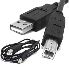 Importer520 Black 15 ft Hi-Speed USB 2.0 Printer Scanner Cable Type A Male to Type B Male For HP Canon, Lexmark, Epson
