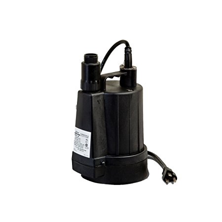 Zoeller 44-0007 LM44 0.25 HP Floor Sucker Automatic Dewatering Submersible Utility Pump with 20-foot Cord